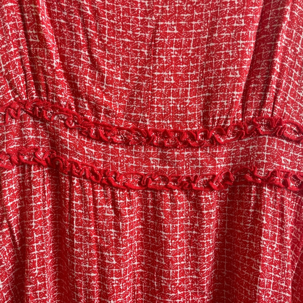 Shinestar Red Ruffle Mini Dress - Picture 4 of 6